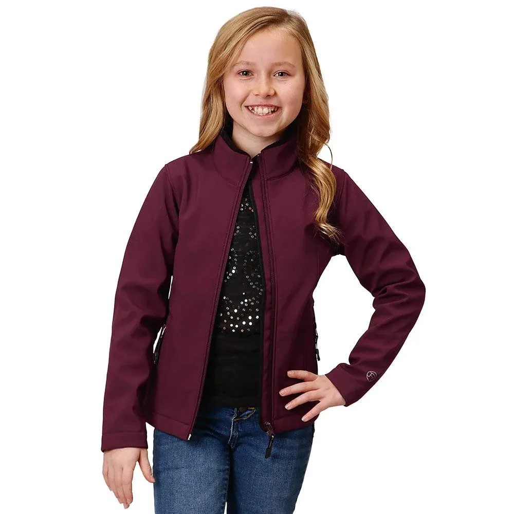 ROPER Girl's Burgundy Soft Shell Jacket