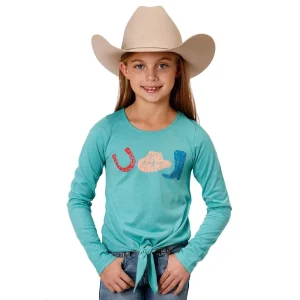 ROPER Girl's Scoop Neck Tee