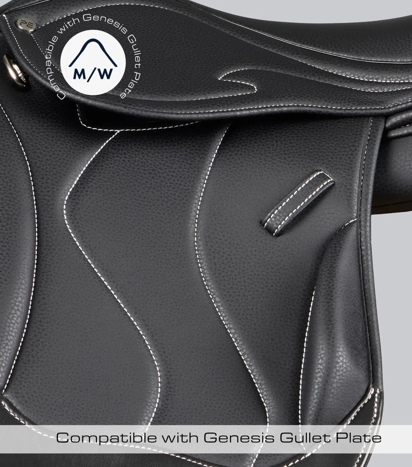 Rouen Synthetic Monoflap Cross Country Saddle Black - Image 2