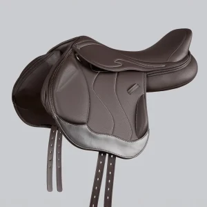 Rouen Synthetic Monoflap Cross Country Saddle Dark Havana