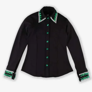 Royal Highness Emerald Sparkle Show Blouse