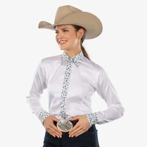 Royal Highness Floral Hidden Zip Show Blouse