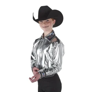 Royal Highness Girl's Chrome Charisma Metallic Show Blouse