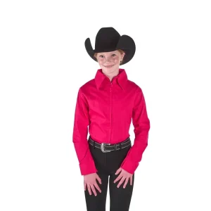 Royal Highness Girl's Pink Zip Front Competition Top