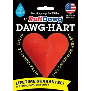 Ruff Dawg Dawg-Hart Tough Rubber Dog Chew Toy - Durable Ruff Dawg Dog Chew Toy for Ultimate Playtime