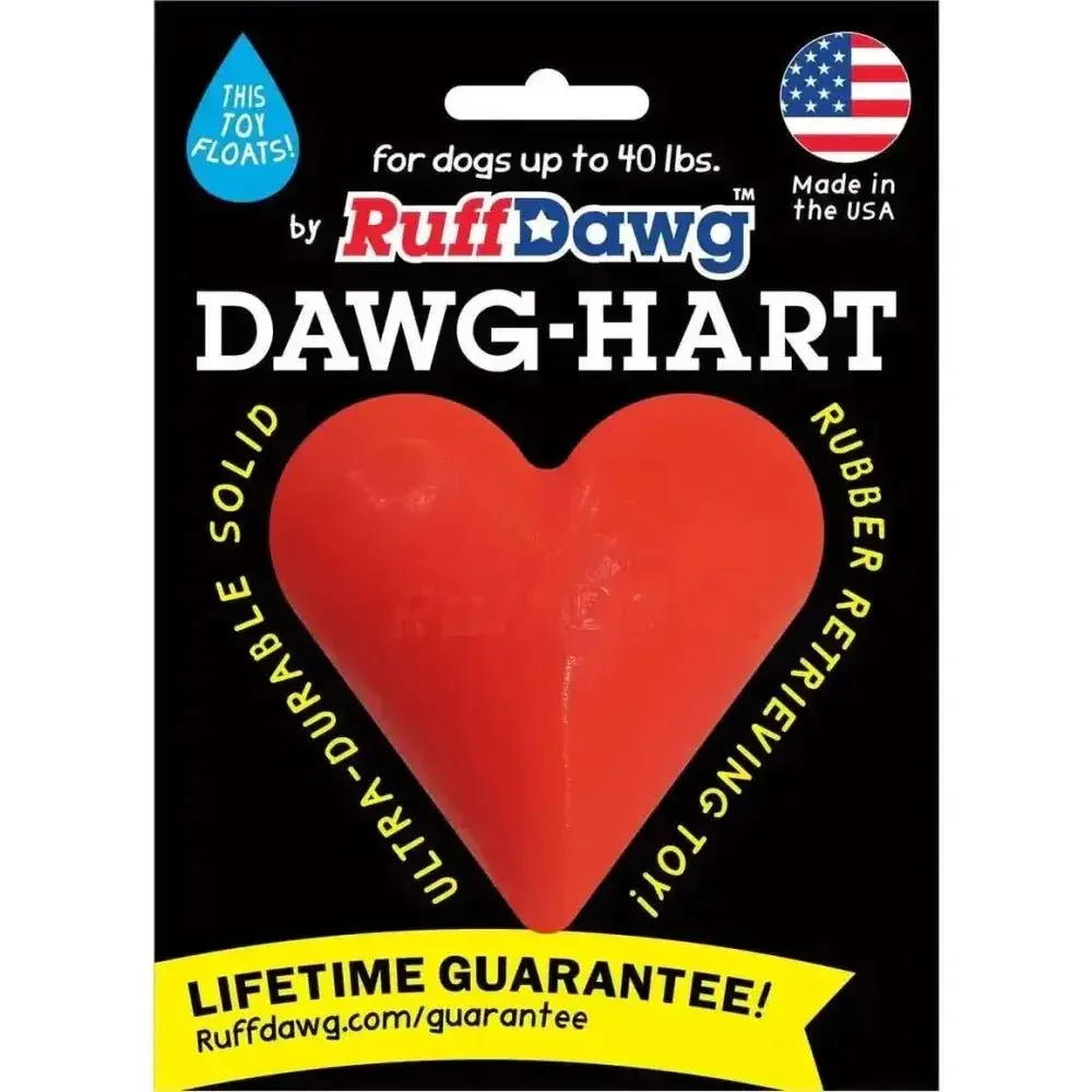 Ruff Dawg Dawg-Hart Tough Rubber Dog Chew Toy - Durable Ruff Dawg Dog Chew Toy for Ultimate Playtime