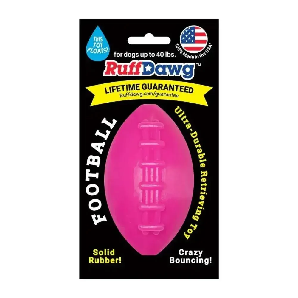 Ruff Dawg Football Tough Rubber Dog Chew Toy