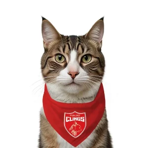 Ruse IPL Punjab Clings Printed Bandana for Cats (Red) | Indian Pet League
