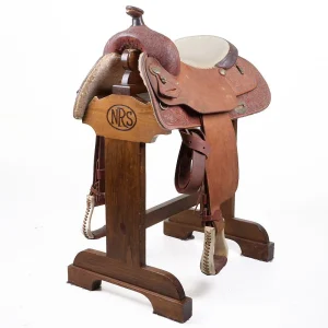Saddlesmith Used 15in 1/2 Breed Floral Reining Saddle