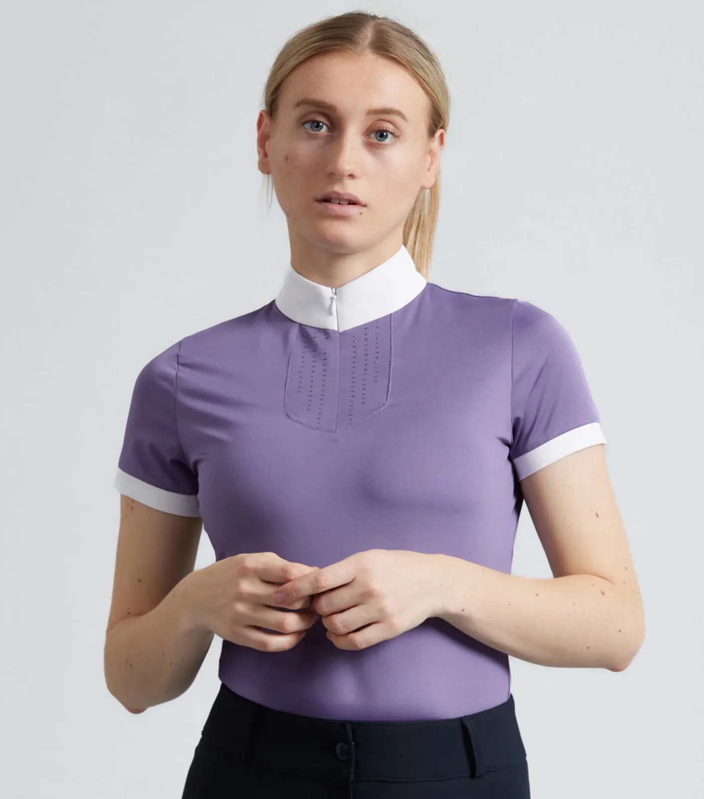 SALE - Alani Womens Short Sleeve Riding Top Amethyst