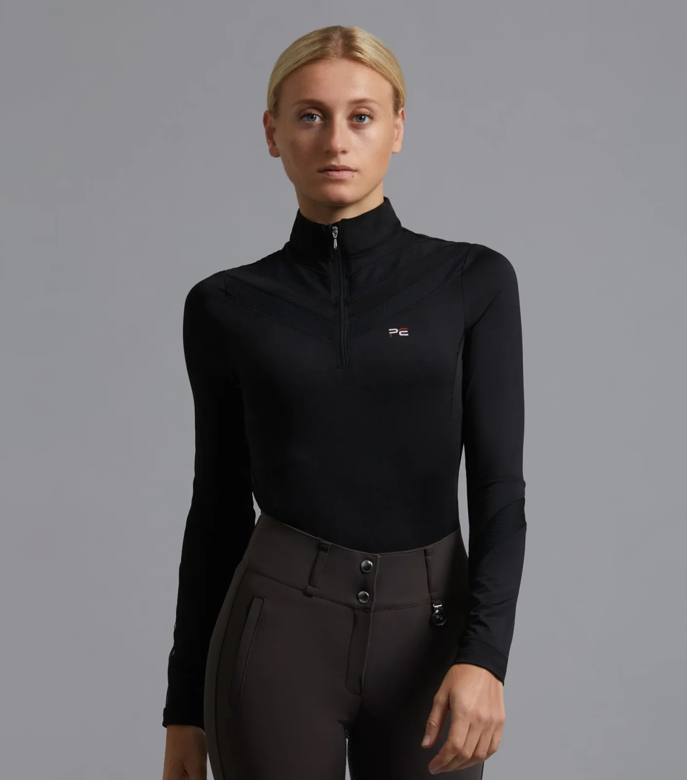 SALE - Arclos Ladies Technical Long Sleeve Riding Top Black