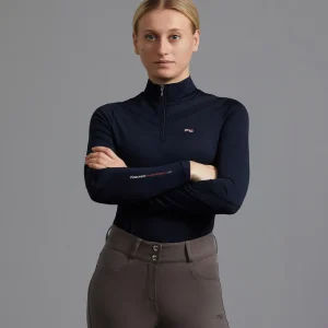 SALE - Arclos Ladies Technical Long Sleeve Riding Top Navy