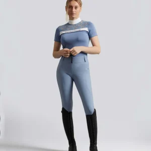 SALE - Campani Womens Full Seat Riding Breeches Dusty Blue
