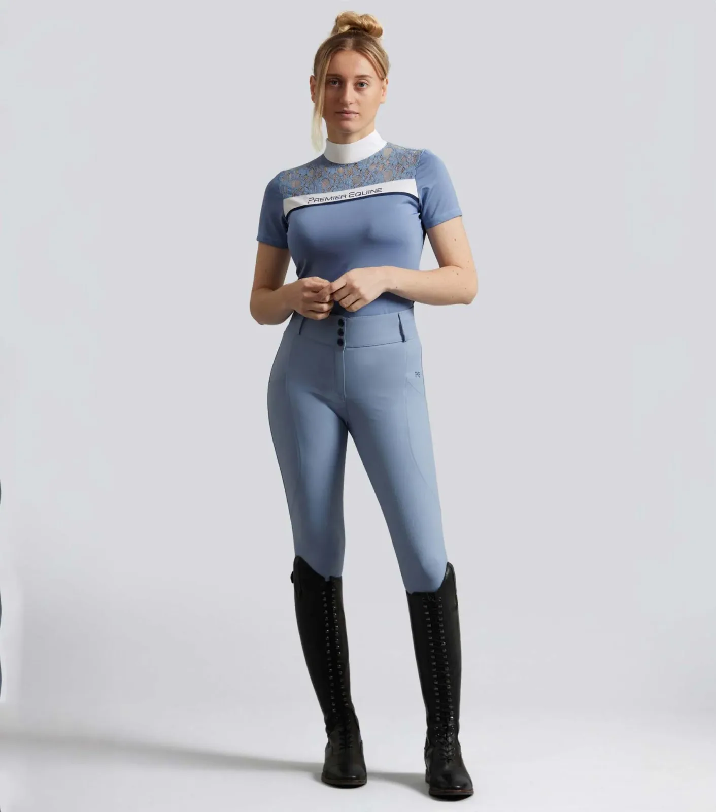 SALE - Campani Womens Full Seat Riding Breeches Dusty Blue