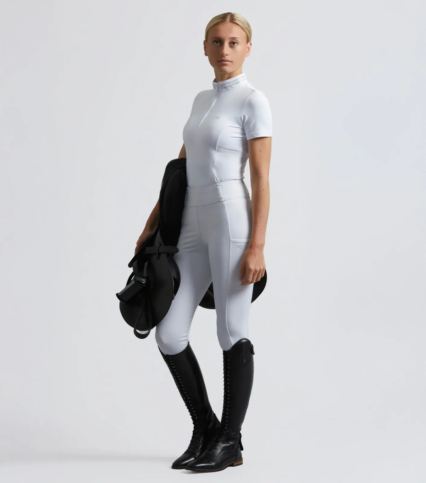 SALE - Electra Ladies Full Seat Gel Riding Tights White - Image 2