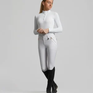 SALE - Milliania Ladies Full Seat Gel Competition Breeches White