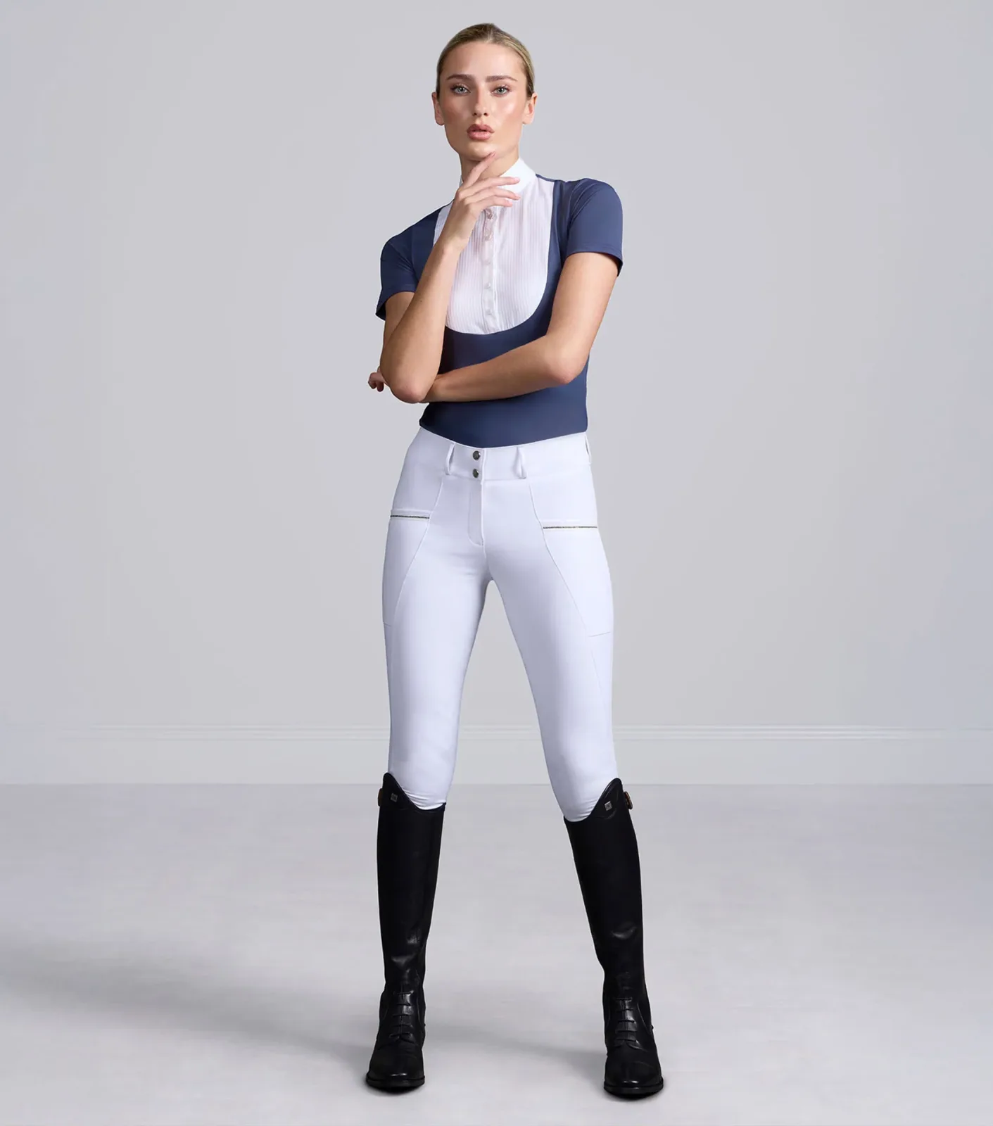 SALE - Ofena Womens Full Seat Competition Riding Breeches White