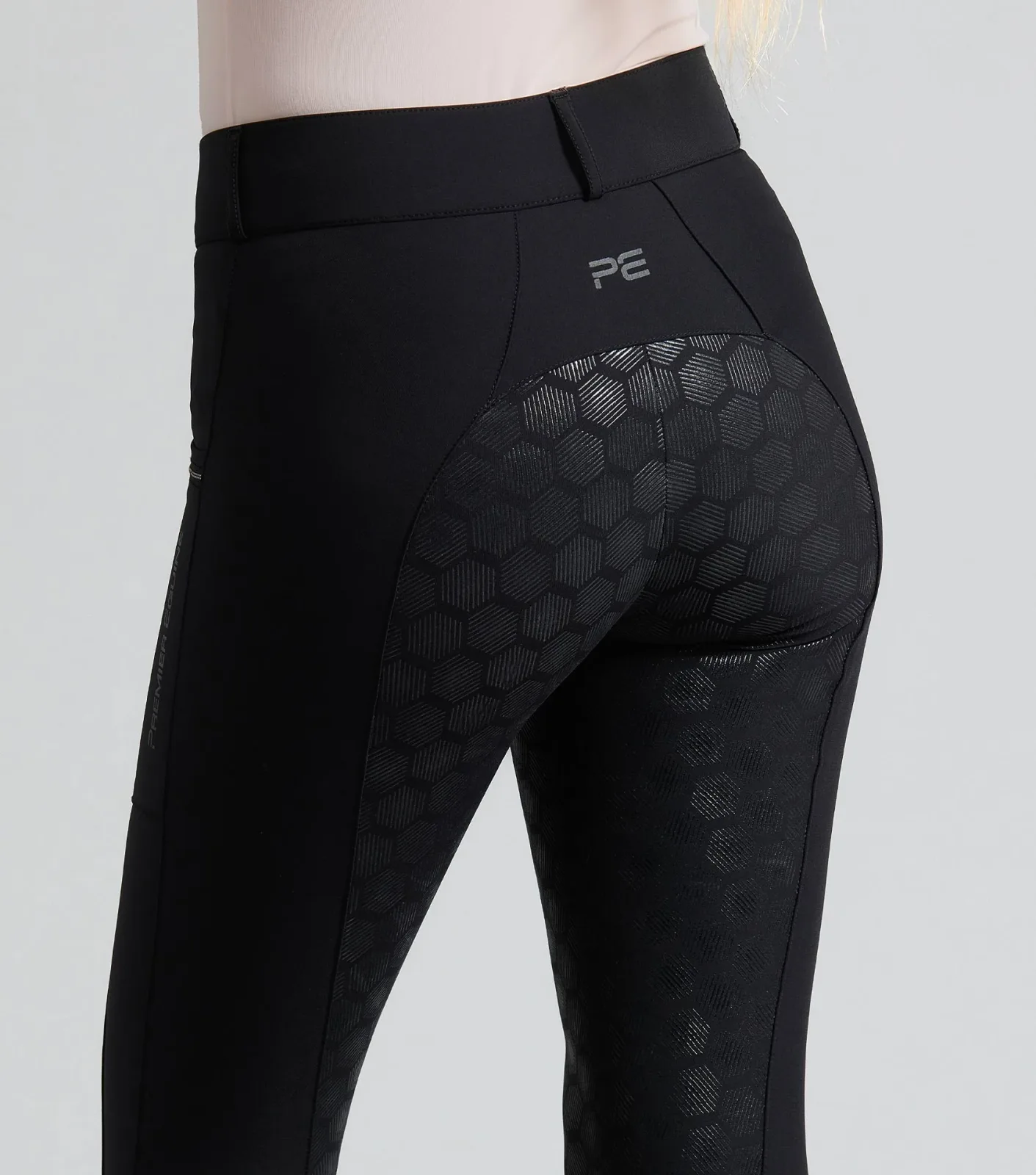 SALE - Ofena Womens Full Seat Riding Breeches Black - Image 2