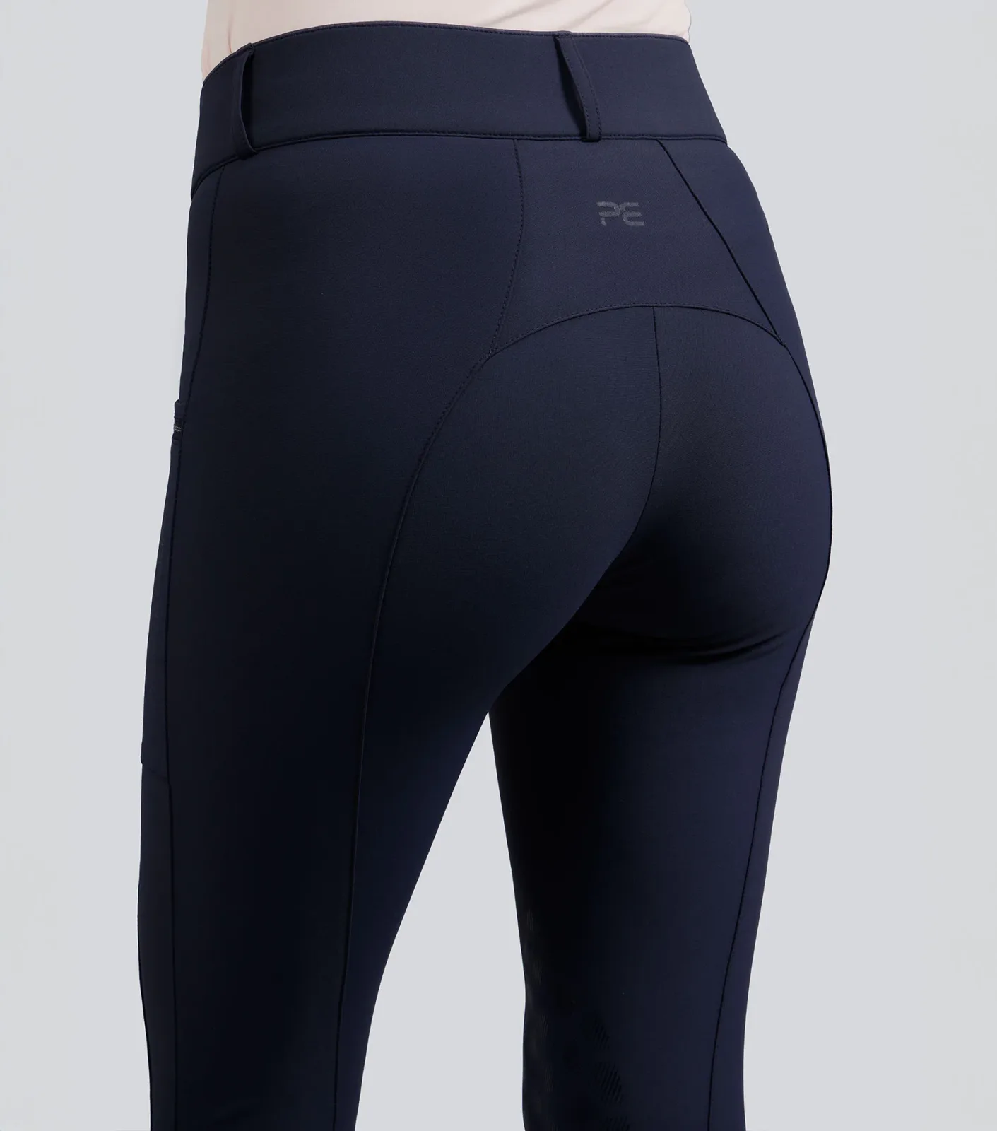 SALE - Ofena Womens Gel Knee Riding Breeches Navy - Image 2