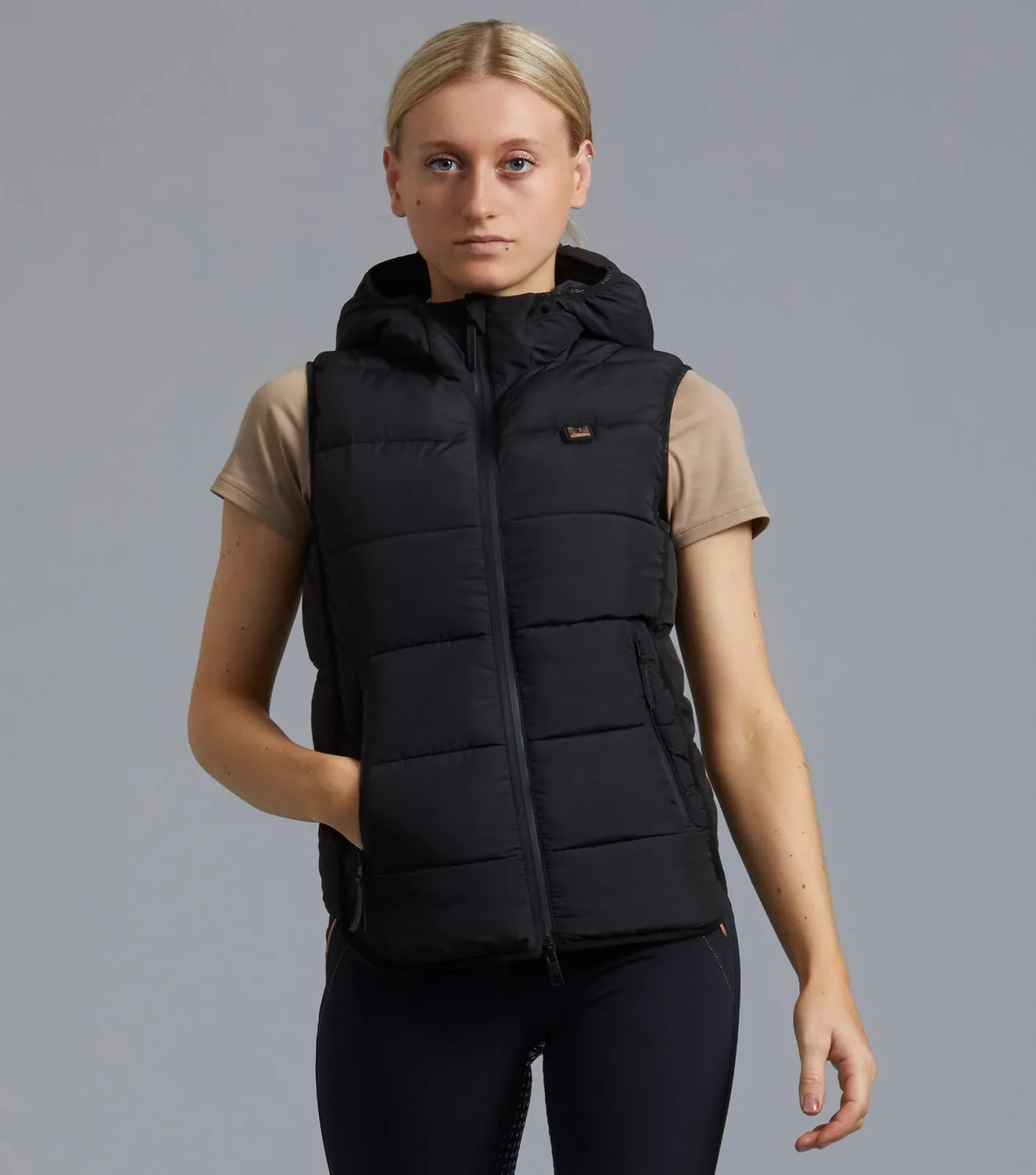 SALE - Pavoni Ladies Quilted Gilet Black