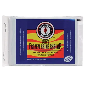 Sally's Frozen Brine Shrimp Fish Food Flat Pack (32 oz) - San Francisco Bay Brand