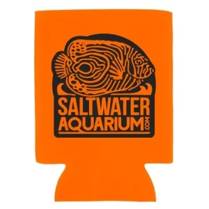SaltwaterAquarium.com Orange & Black Logo Beer Coolie (FREE OVER $50)