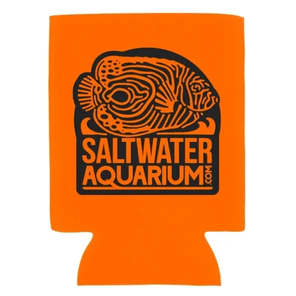 SaltwaterAquarium.com Orange & Black Logo Beer Coolie (FREE OVER $50)