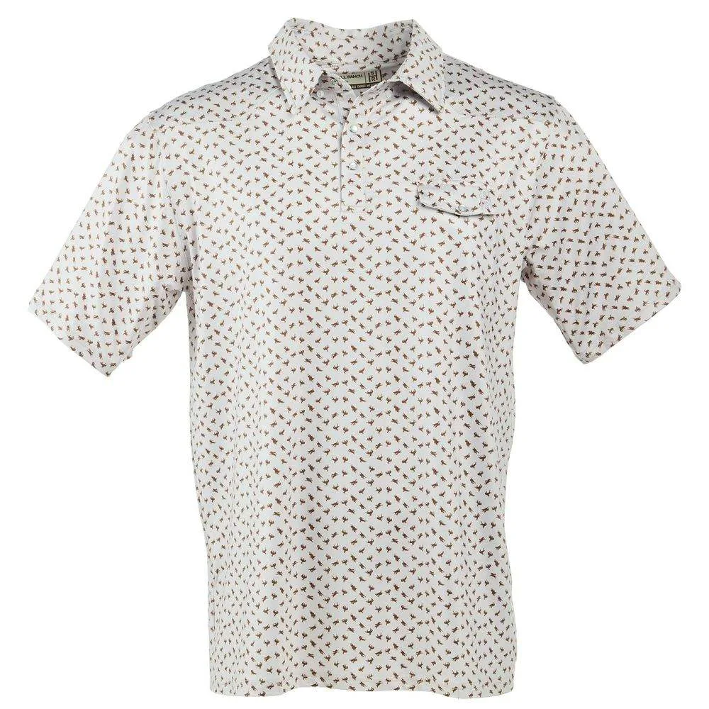 Sand Hill Ranch Men's Brown Bucking Horse Pearl Snap Polo - Image 2