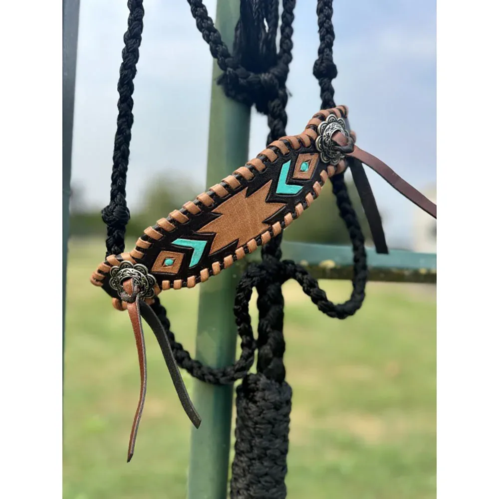 Schulz Equine Aztec Braided Rope Horse Halter - Image 2