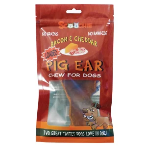 Scoochie Bacon Cheddar Loaded Pig Ear 1pk