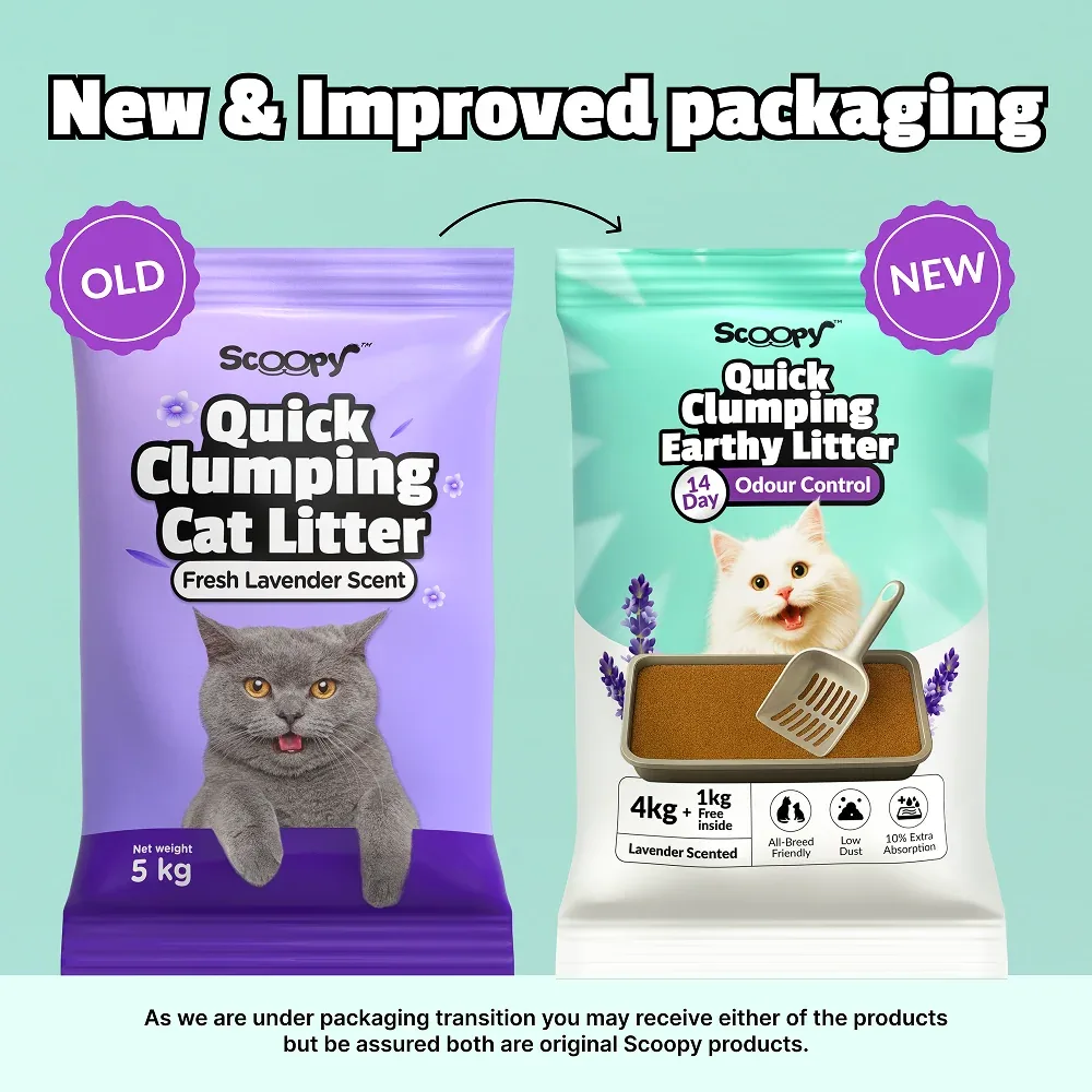 Scoopy Lavender Scented Natural Indian Brown Sand Litter & Skatrs Pink Litter Tray Cat Combo - Image 2