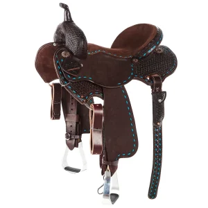 Scott Thomas Custom Saddles Chocolate Snowflake 15in Barrel Saddle