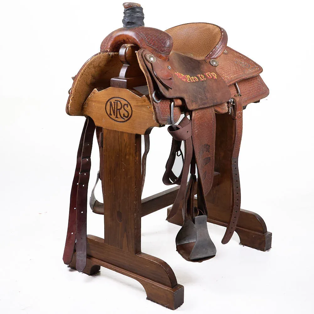 Scott Thomas Used 14.5in Trophy Box Stamp Team Roper
