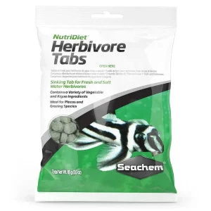 Seachem Laboratories NutriDiet Herbivore Fish Food Sinking Tablets 3Oz