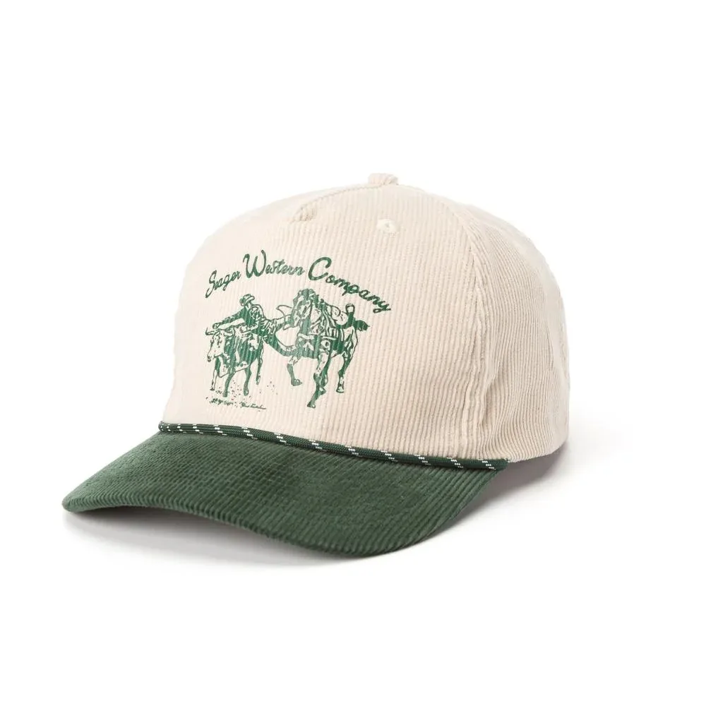 Seager Inc Los Rios Natural/Green Corduroy Cap