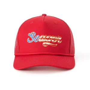 Seager Inc Men's Big USA Red Cap