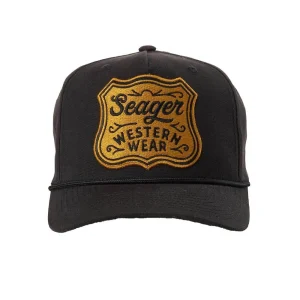 Seager Inc Men's Black Badge Cap