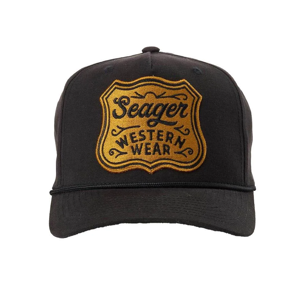 Seager Inc Men's Black Badge Cap