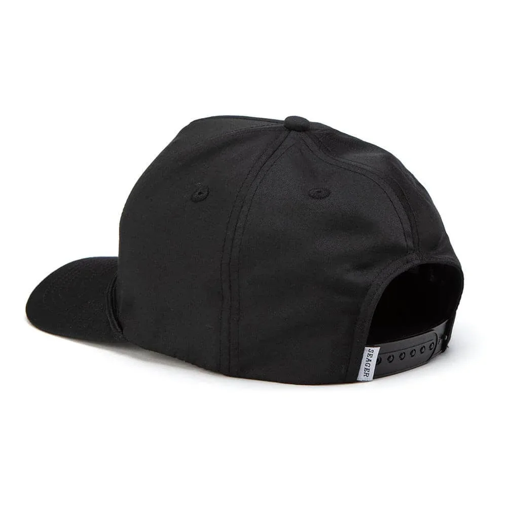 Seager Inc Men's Black Branded Snapback Cap - Image 2