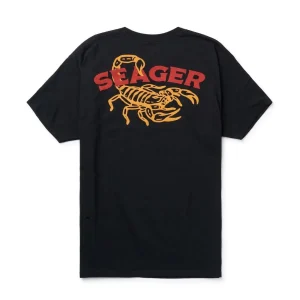 Seager Inc Mens Black Fat Tail Tee