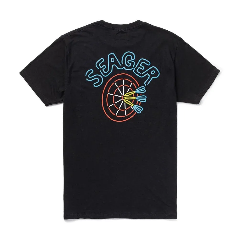 Seager Inc Mens Bullseye Black Tee