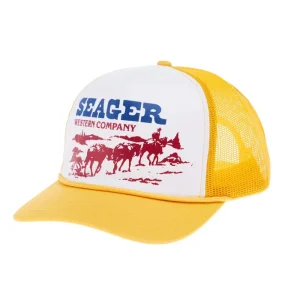 Seager Inc Men's Pack Mule Yellow and Cream Cap