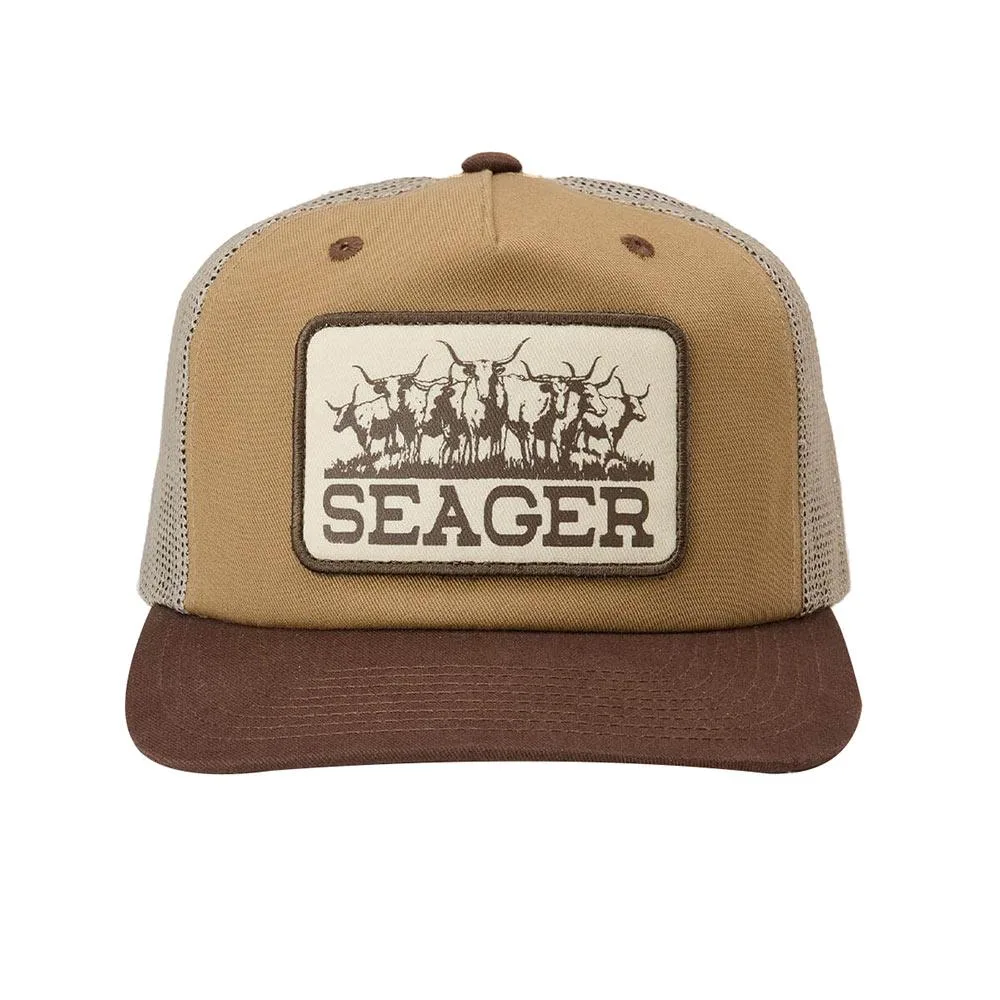 Seager Inc Men's Tan Twill The Herd Trucker Cap