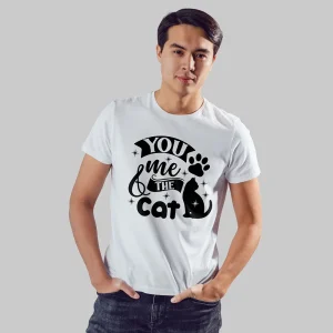 Seek Buy Love You Me And The Cat Unisex Tee (White)