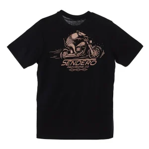 Sendero Provisions Co Mens Black Dillo Rider Short Sleeve Tee Shirt