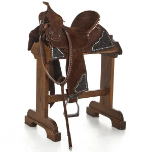 Seven Saddles Used 14.5in Roughout with Tooled Corners Barrel Saddle