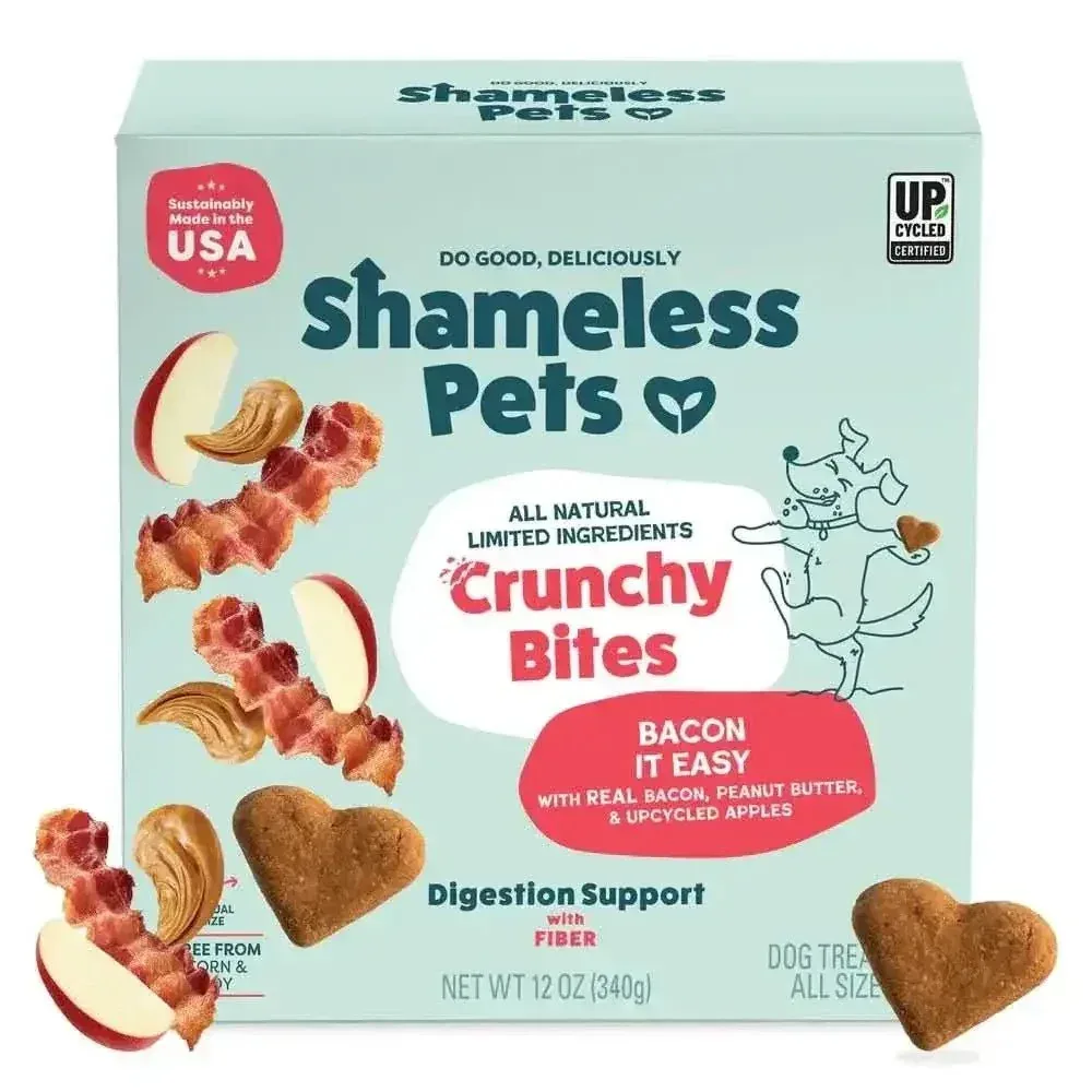 Shameless Pets Bacon It Easy Bacon Flavor Crunchy Dog Treats