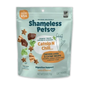 Shameless Pets Catnip N Chill Chicken Liver Crunchy Cat Treats 2.5oz