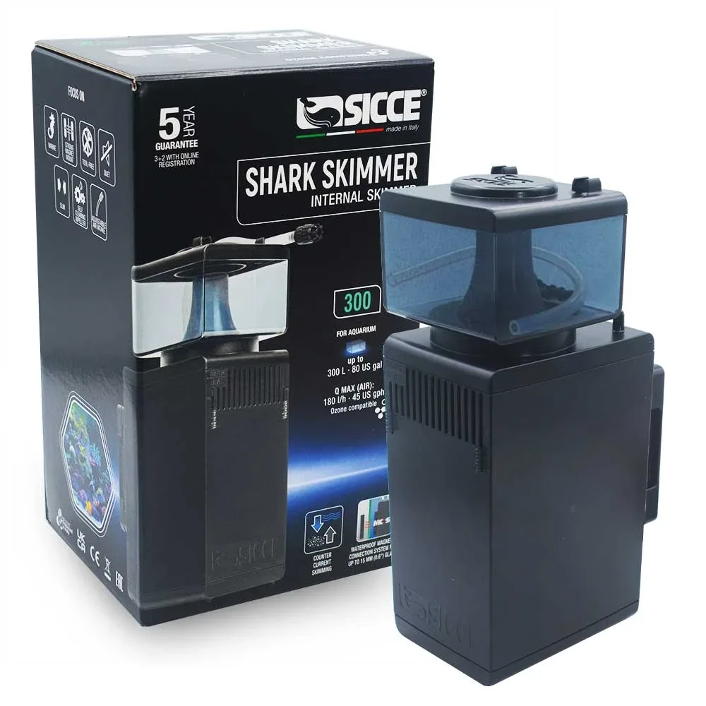 Shark Protein Skimmer 300 (Up to 80 Gallons) - Sicce
