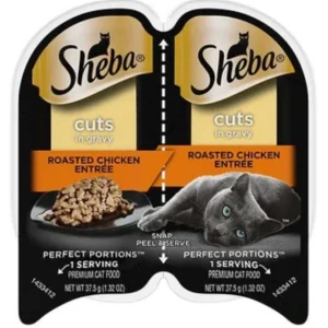 Sheba Perfect Portions Cuts Poultry Twin Multi-Pack Wet Cat Food-2.65oz-24 Pack